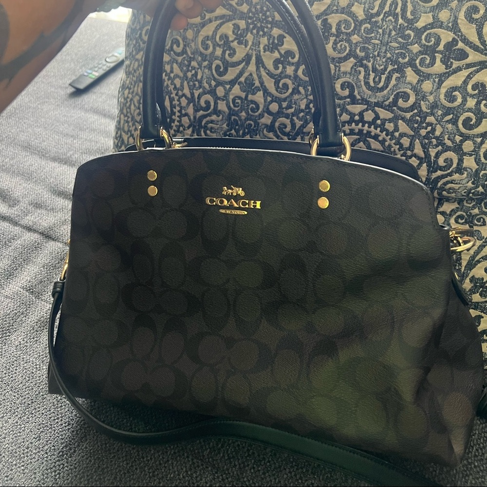 Brown/black Sig Lillie Crryll Coach Bag